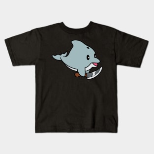 Dolphin with knife! Kids T-Shirt